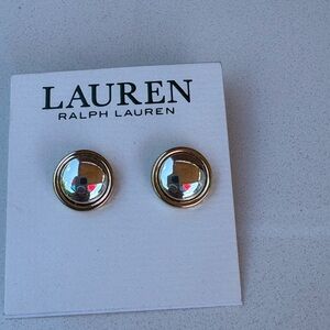 Lauren Ralph Lauren Two-Tone Round Earrings